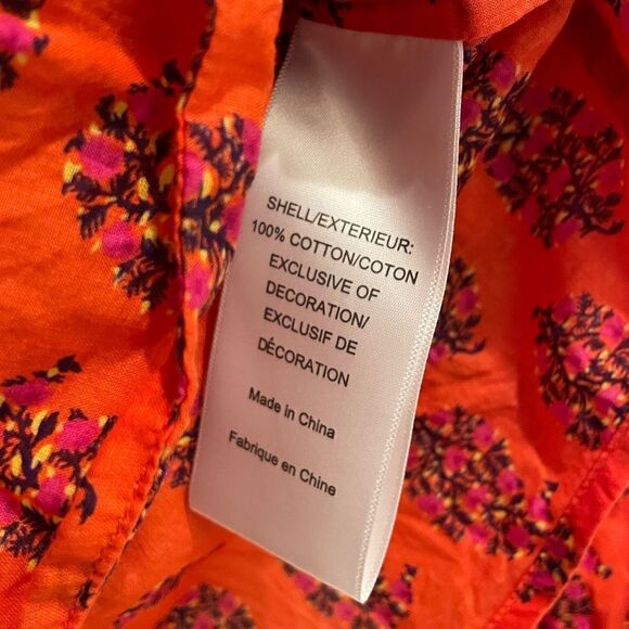 Tory Burch Evelina Tunic Floral Print Top Sz. 4 - Picture 4 of 6